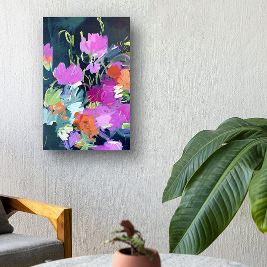 Midnight Blooms - 16 x 20"