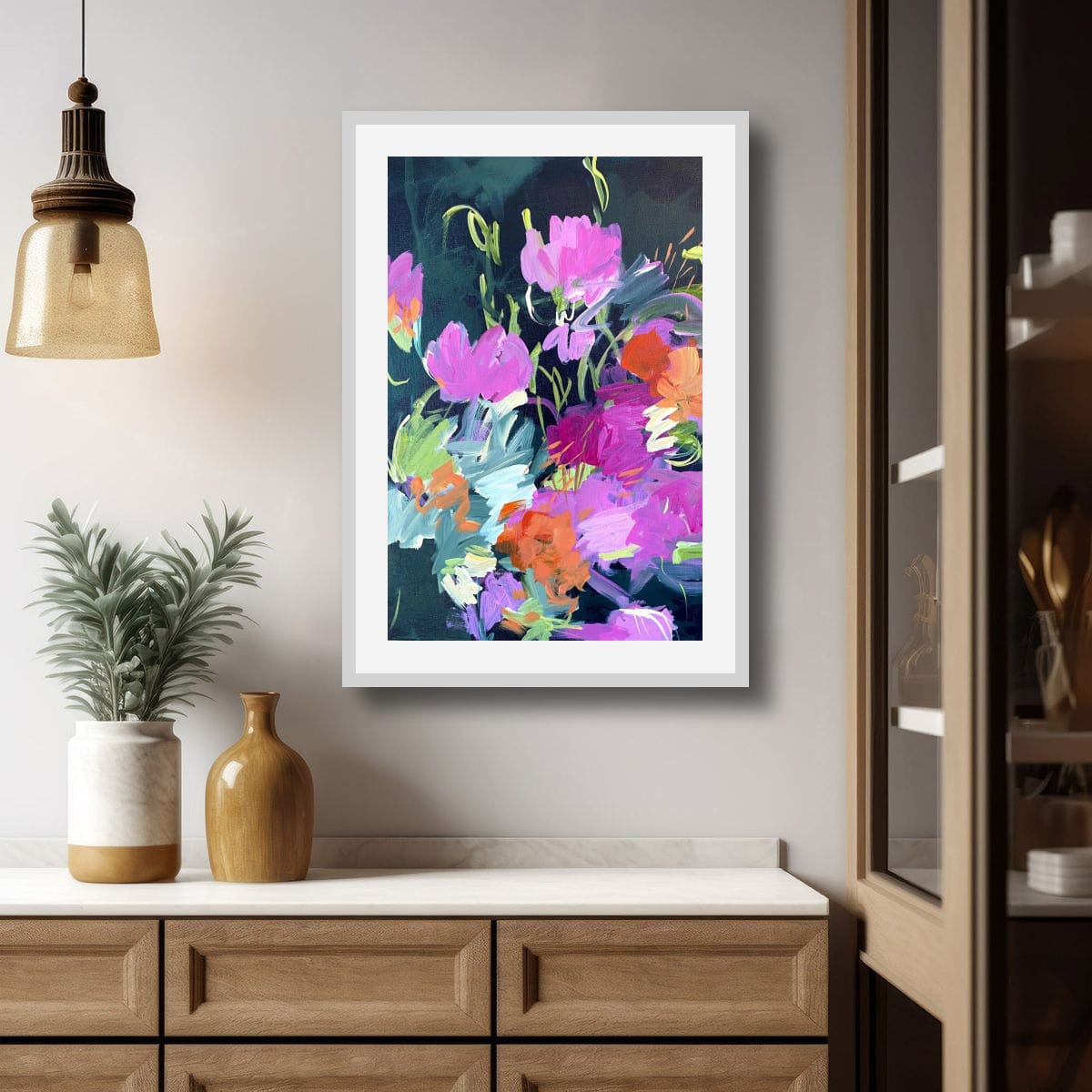 Midnight Blooms - 16 x 20"